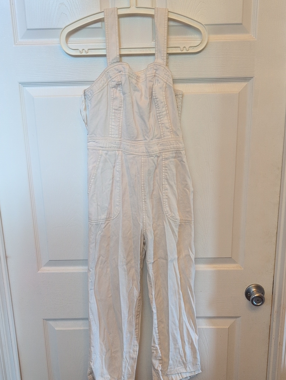 Japna White Sleeveless Cotton Jumpsuit Romper